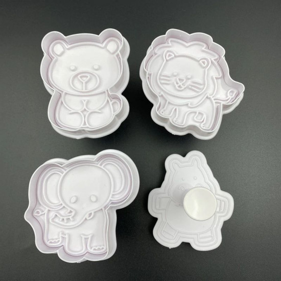 Bear, Elephant, Hippo, Lion Plunger Cutter