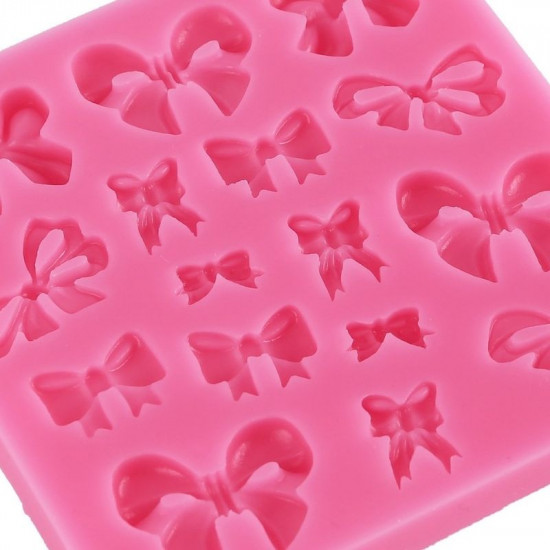 Bow Ribbon 16 Cavity Fondant Mould