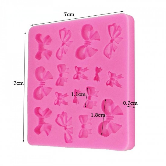 Bow Ribbon 16 Cavity Fondant Mould