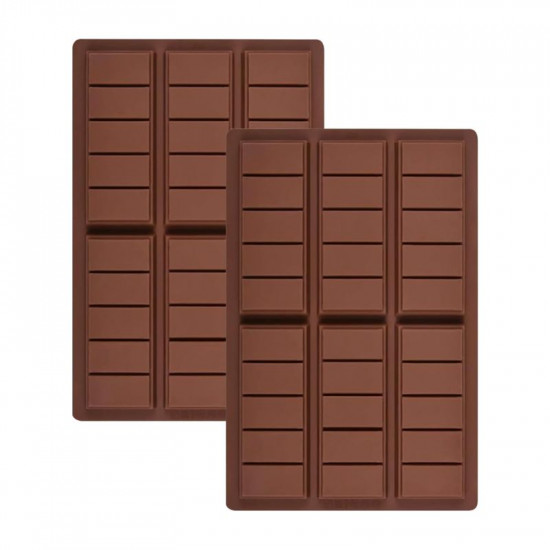 Break Apart Rectangular Chocolate Bar 6 Cavity Silicone Mould Break Apart Rectangular Chocolate Bar 6 Cavity Silicone Mould