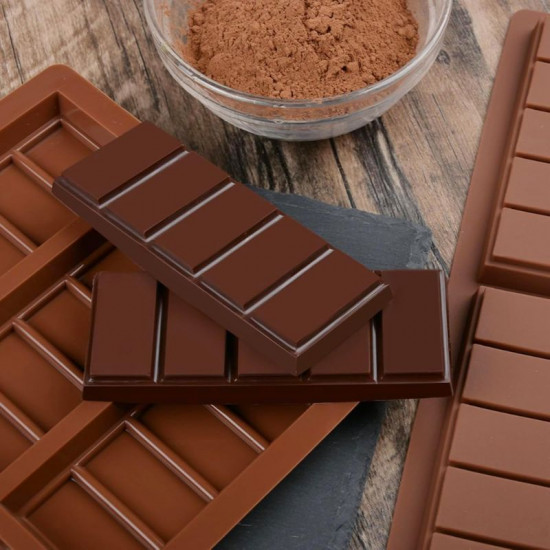 Break Apart Rectangular Chocolate Bar 6 Cavity Silicone Mould Break Apart Rectangular Chocolate Bar 6 Cavity Silicone Mould