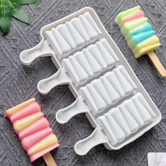 Building Blocks Shaped Silicone Popsicle Mould with Sticks