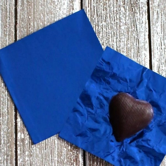 Blue Chocolate Foil Wrapper - Big (26 x 18 cm) Blue Chocolate Foil Wrapper - Big (26 x 18 cm)
