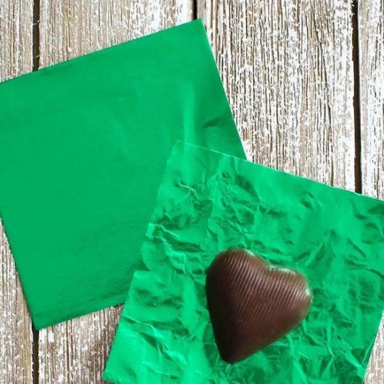 Green Chocolate Foil Wrapper - Small (13 x 9 cm)