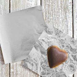 Silver Chocolate Foil Wrapper - Small (13 x 9 cm)