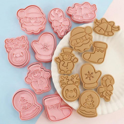 Christmas Cookie Mould | 3D Mini Fondant Cookie Stampers 