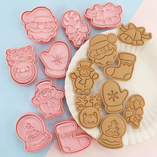 Christmas Cookie Mould | 3D Mini Fondant Cookie Stampers 