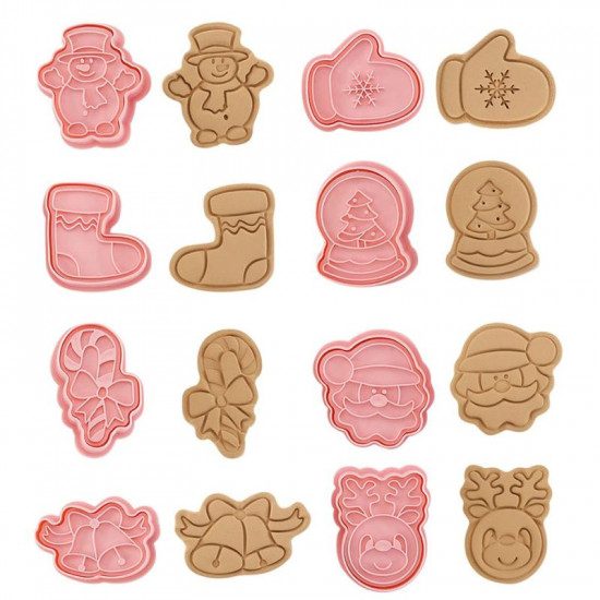 Christmas Cookie Mould | 3D Mini Fondant Cookie Stampers 