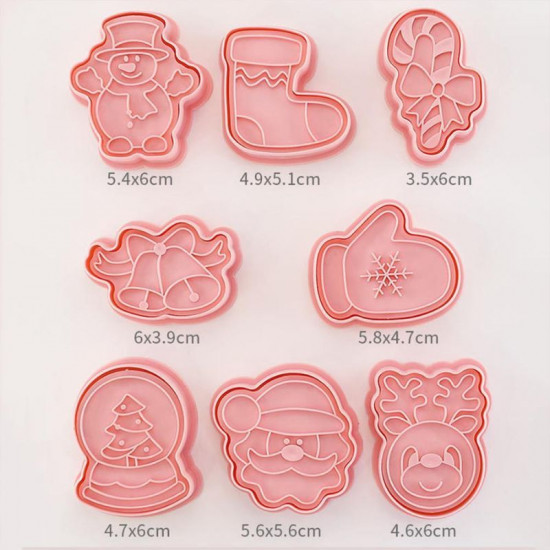 Christmas Cookie Mould | 3D Mini Fondant Cookie Stampers 