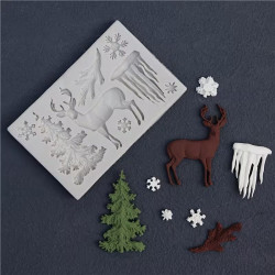 Christmas Tree, Reindeer, Icicle Silicone Mould