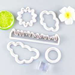 Cloud Grass Sun Star Fondant Cutter (Set of 5)