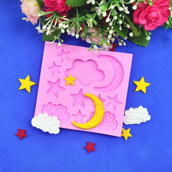 Cloud Moon Star | Sky Theme Fondant Mould