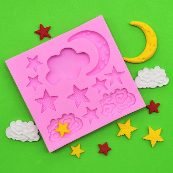 Cloud Moon Star | Sky Theme Fondant Mould