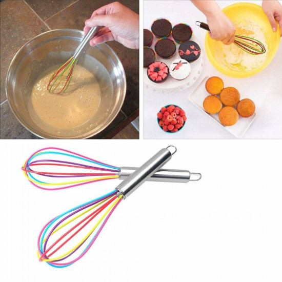 Colourful Silicone Whisk - 12 Inches