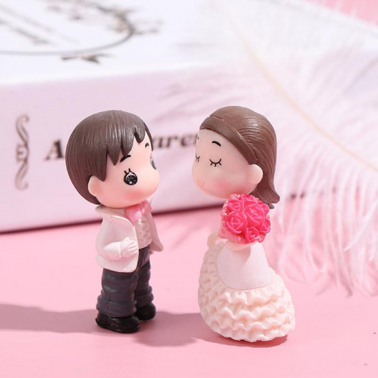 Cute Wedding Couple Miniature Figurines (Style 7)