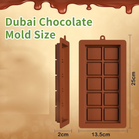 Large and Deep Silicone Kunafa Chocolate Bar Mould