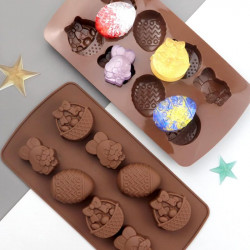 Easter Egg Basket Easter Bunny Silicone Chocolate Mould