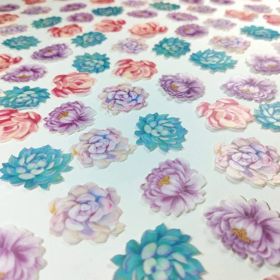 Mix Flowers Wafer WPC 44 (35 Pcs) - Tastycrafts