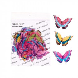 Patchy Medium Size Wafer Butterfly WPC - 25 (20 Pcs Pack) - Tastycrafts