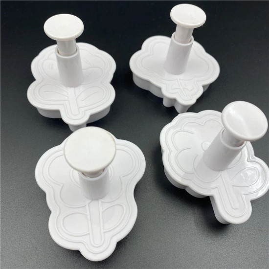 Mix Floral Shapes Plunger Cutter Set of 4 Pieces