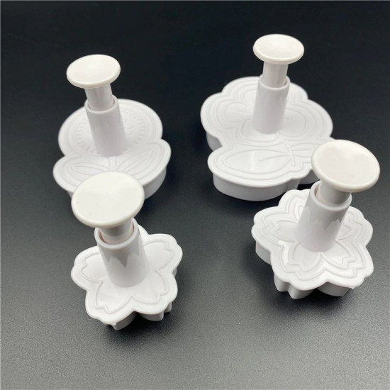 Mix Flower Shapes Plunger Cutter Set of 4 Pieces