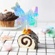 Gradient Butterfly Blue Happy Birthday Cake Topper