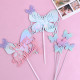 Gradient Butterfly Pink Happy Birthday Cake Topper