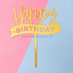 Happy Birthday Thin Acrylic Cake Topper (ACT 125)