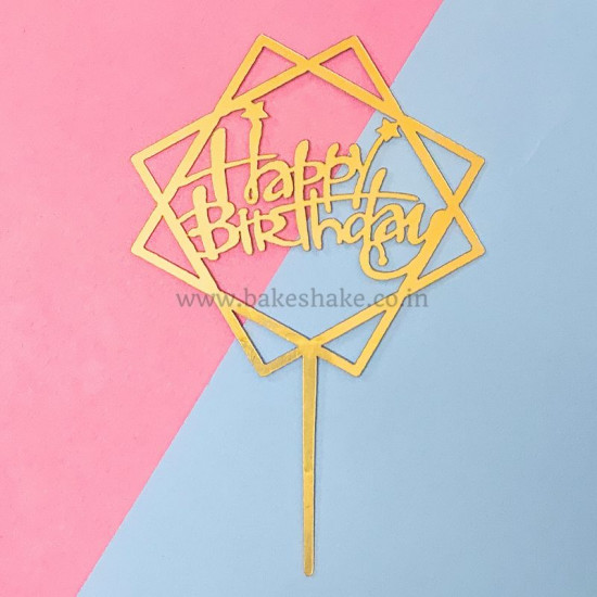 Happy Birthday Thin Acrylic Cake Topper (ACT 129)