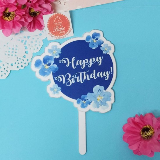 Happy Birthday Cake Topper (Style C)