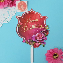 Happy Birthday Cake Topper (Style E)