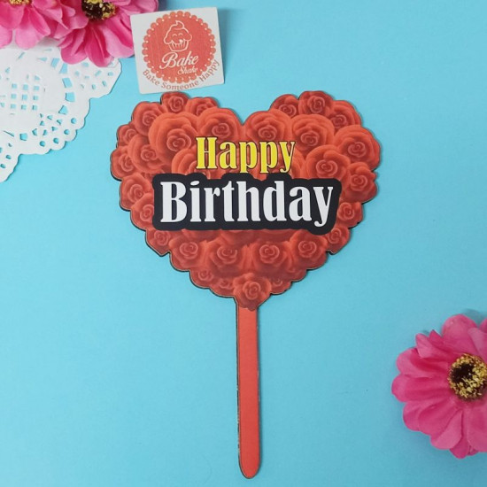 Happy Birthday Cake Topper (Style I)