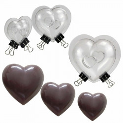 Heart Shape Polycarbonate Chocolate Mould Set of 3 Pieces