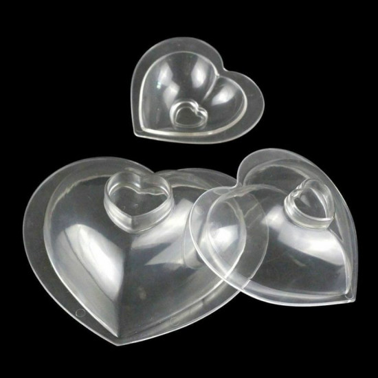 Heart Shape Polycarbonate Chocolate Mould Set of 3 Pieces