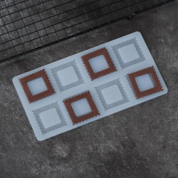 Silicone Chocolate Garnishing Mould - Square