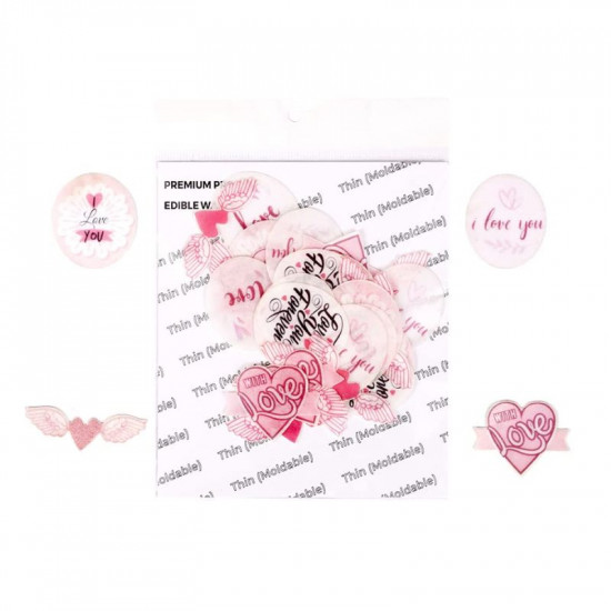 I Love You Wafer WPC 203 (24 Pcs) - Tastycrafts I Love You Wafer WPC 203 (24 Pcs) - Tastycrafts