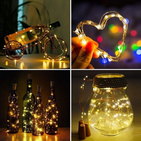 LED Wine Bottle Cork String Lights (Set of 5)