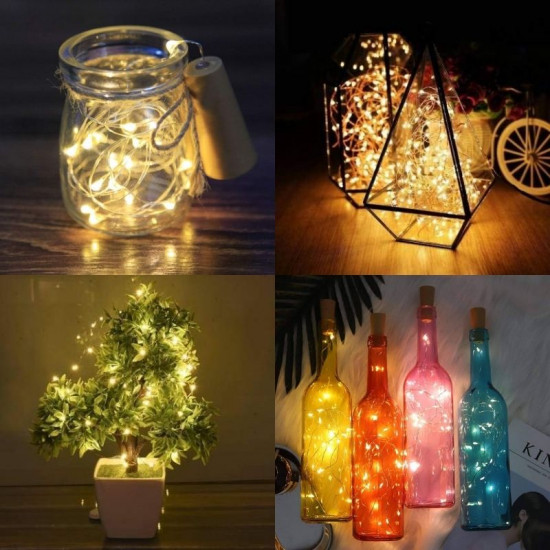 LED Wine Bottle Cork String Lights (Set of 5)