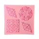 Lace Pattern 4 Cavity Silicone Mould