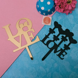 Love Acrylic Cake Toppers (Set of 2)