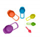 Measuring Cups & Spoons Multi Colour- Set of 6 Pcs.