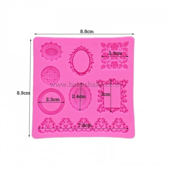 Mini Frames And Borders Silicone Mould 8 Cavity