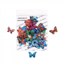 Mix Small Size Butterfly Wafer WPC 06 (40 Pcs) - Tastycrafts Economy pack