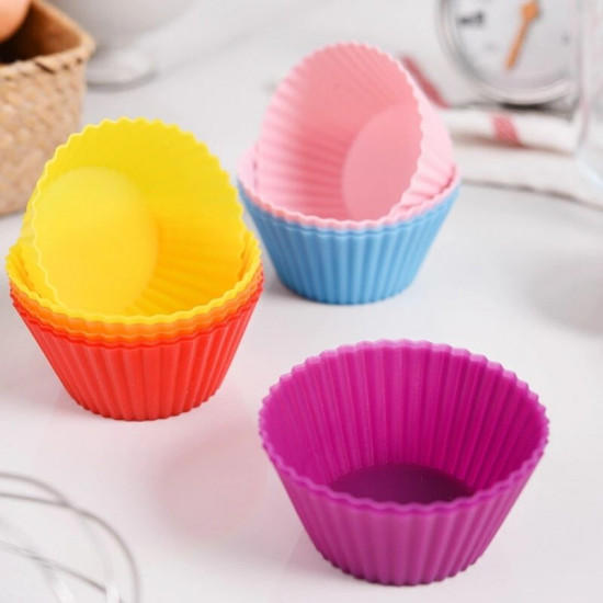 Silicone Cupcake/Muffin Baking Cups - Pack of 12