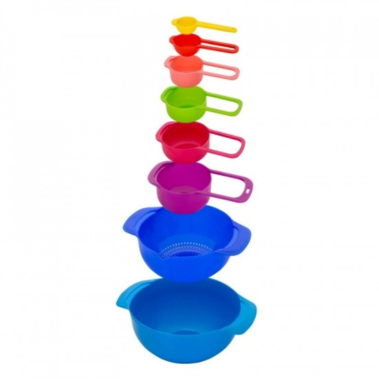 Nesting Bowls With Measuring Cups Set (8 Pcs)