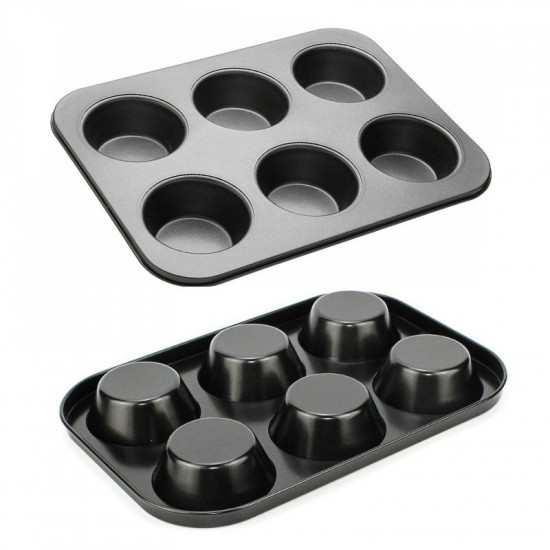 NON STICK MUFFIN MOULD - 6 CAVITY