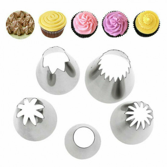 Russian Nozzle Icing Tips Set of 5 Pcs