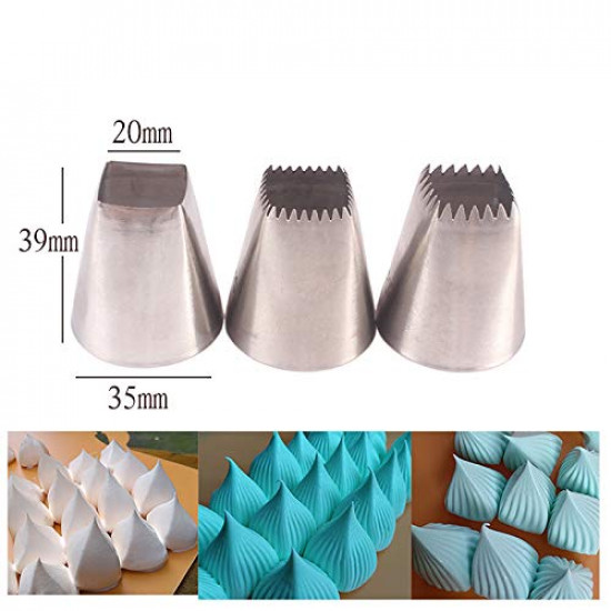 Nozzle Square Icing Tips Set of 3 Pcs