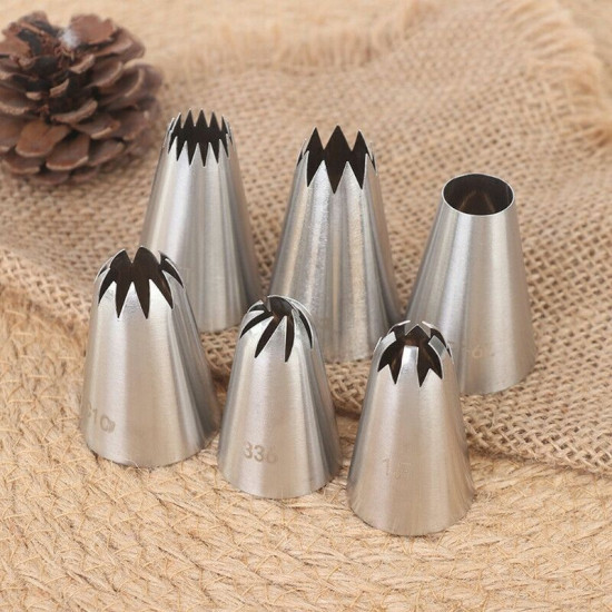 Russian Nozzle Decorating Tips Set of 6 Pcs