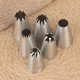 Russian Nozzle Decorating Tips Set of 6 Pcs